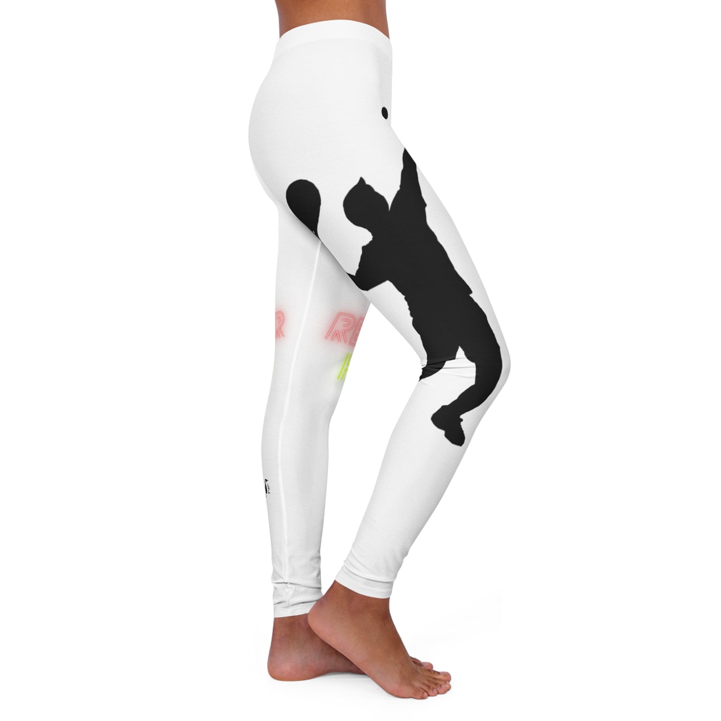 Women's Spandex Leggings: Tennis White