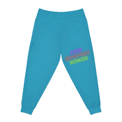 Athletic Joggers: Crazy Penguin World Logo Turquoise