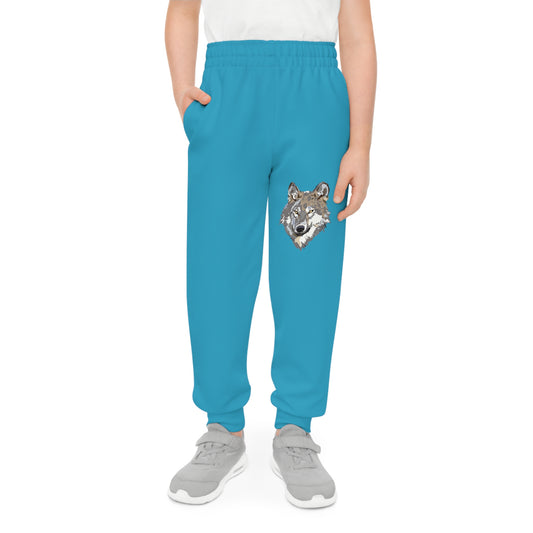 Youth Joggers: Wolves Turquoise