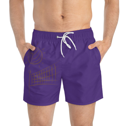 Swim Trunks: Volleyball Purple