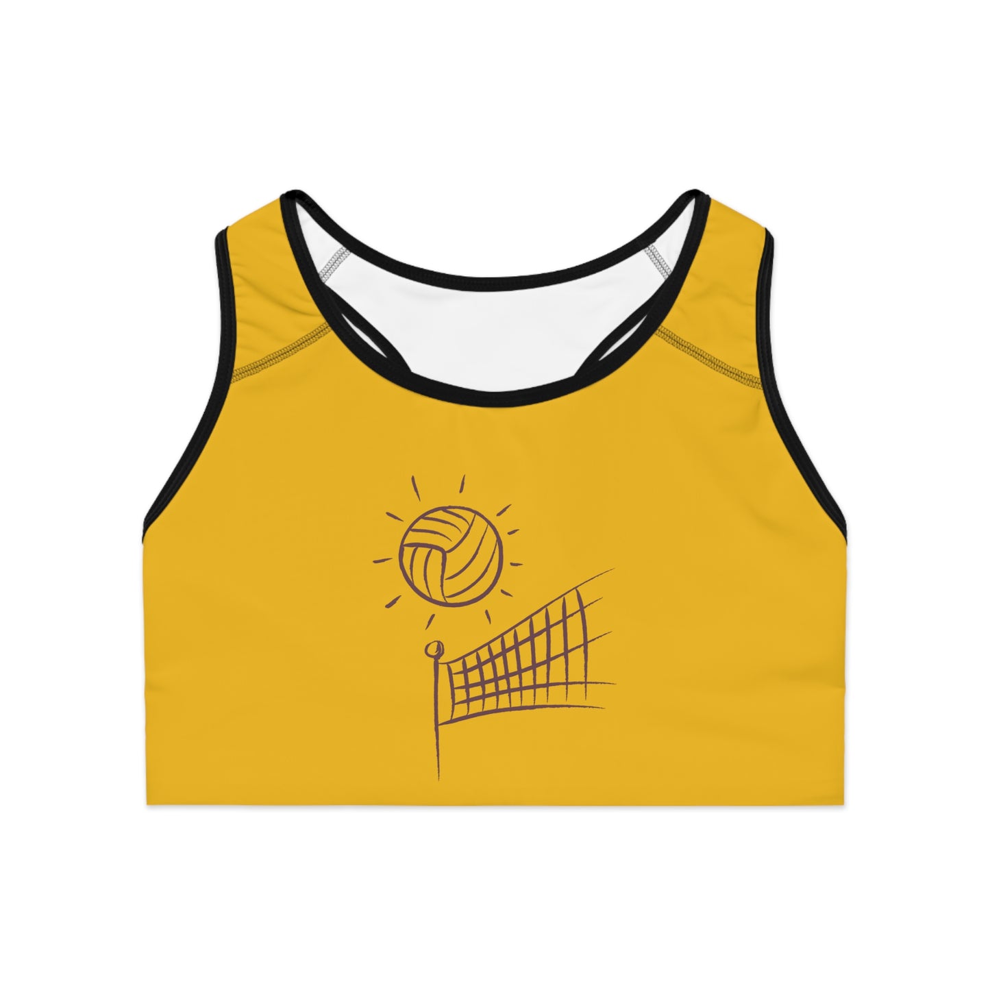 Sports Bra: Volleyball Yellow