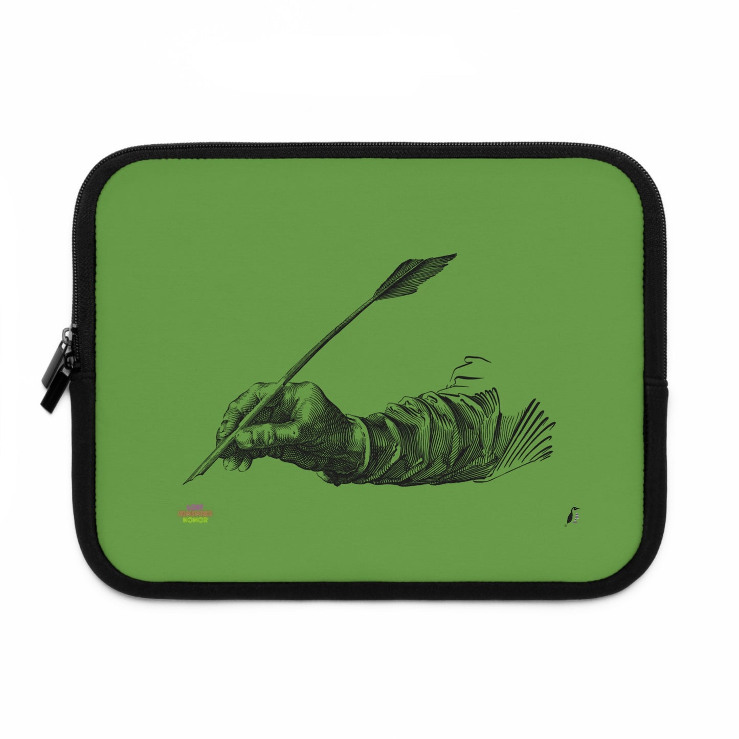 Laptop Sleeve: Writing Green