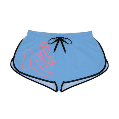 Women's Relaxed Shorts: Fight Cancer Lite Blue