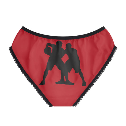 Women's Briefs: Basketball Dark Red