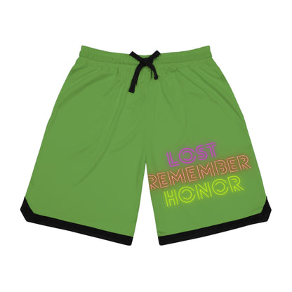 Basketball Rib Shorts: Lost Remember Honor Green