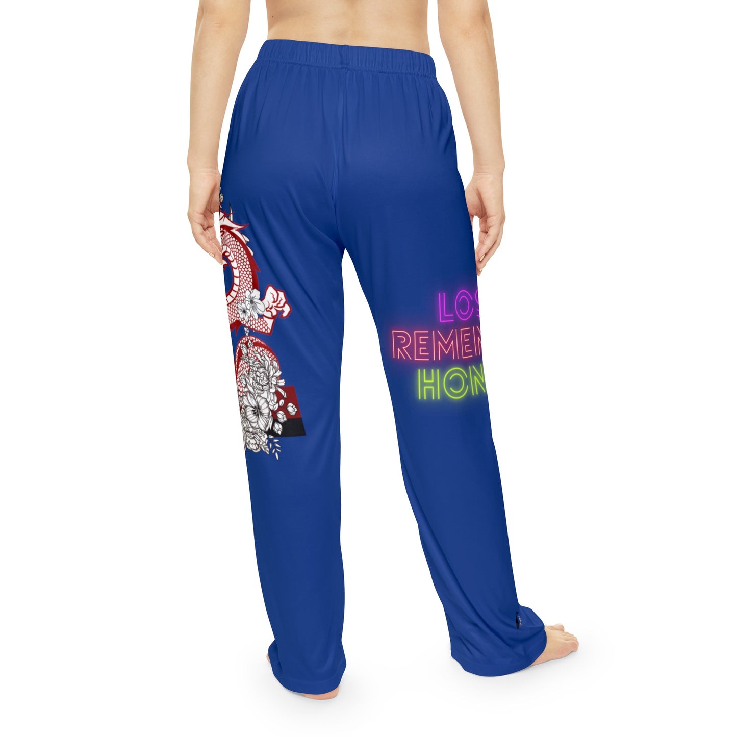 Women's Pajama Pants: Dragons Dark Blue