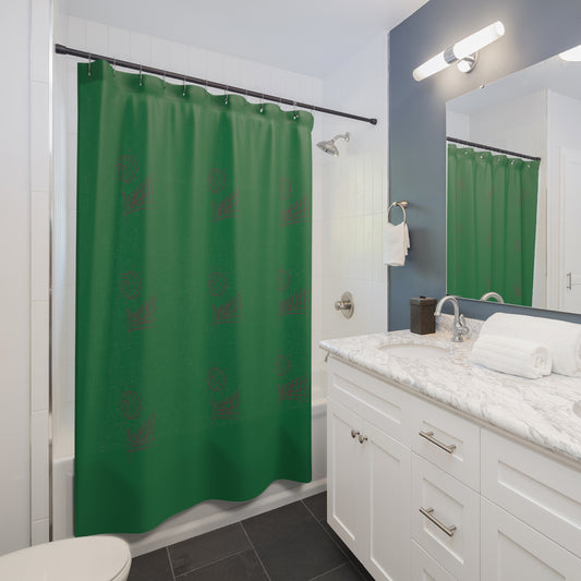 Shower Curtains: #2 Volleyball Dark Green