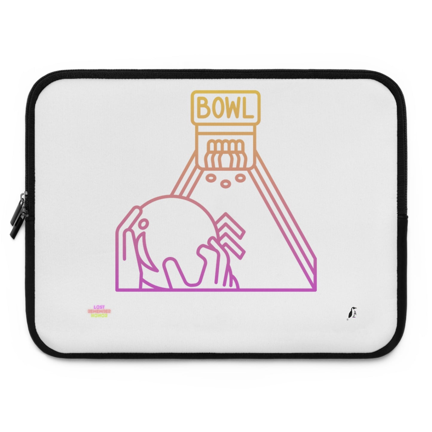 Laptop Sleeve: Bowling White