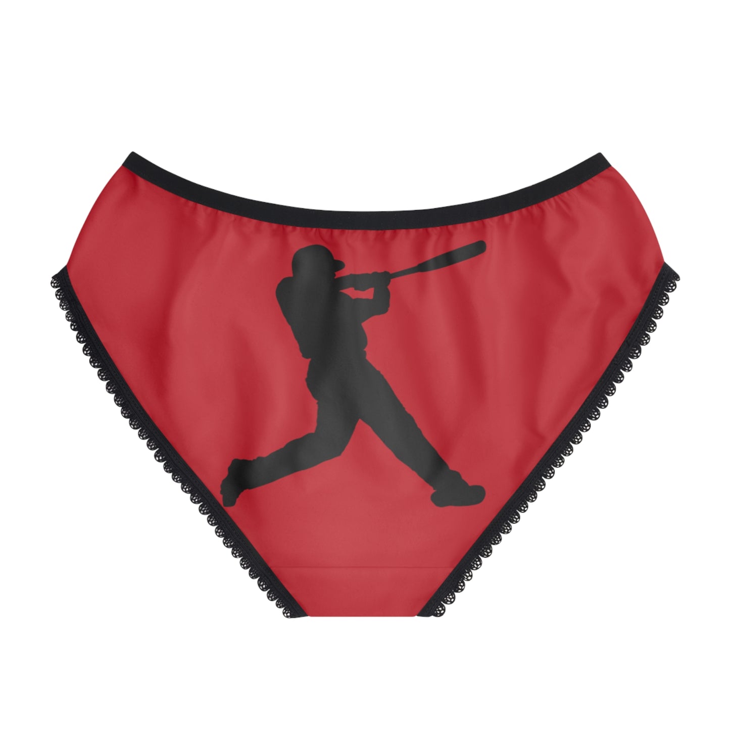 Women's Briefs: Baseball Dark Red