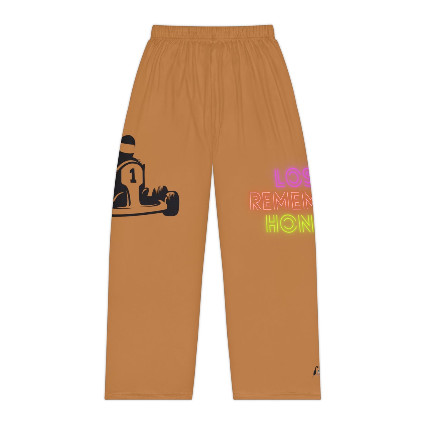 Pambabaeng Pajama Pants: Racing Lite Brown