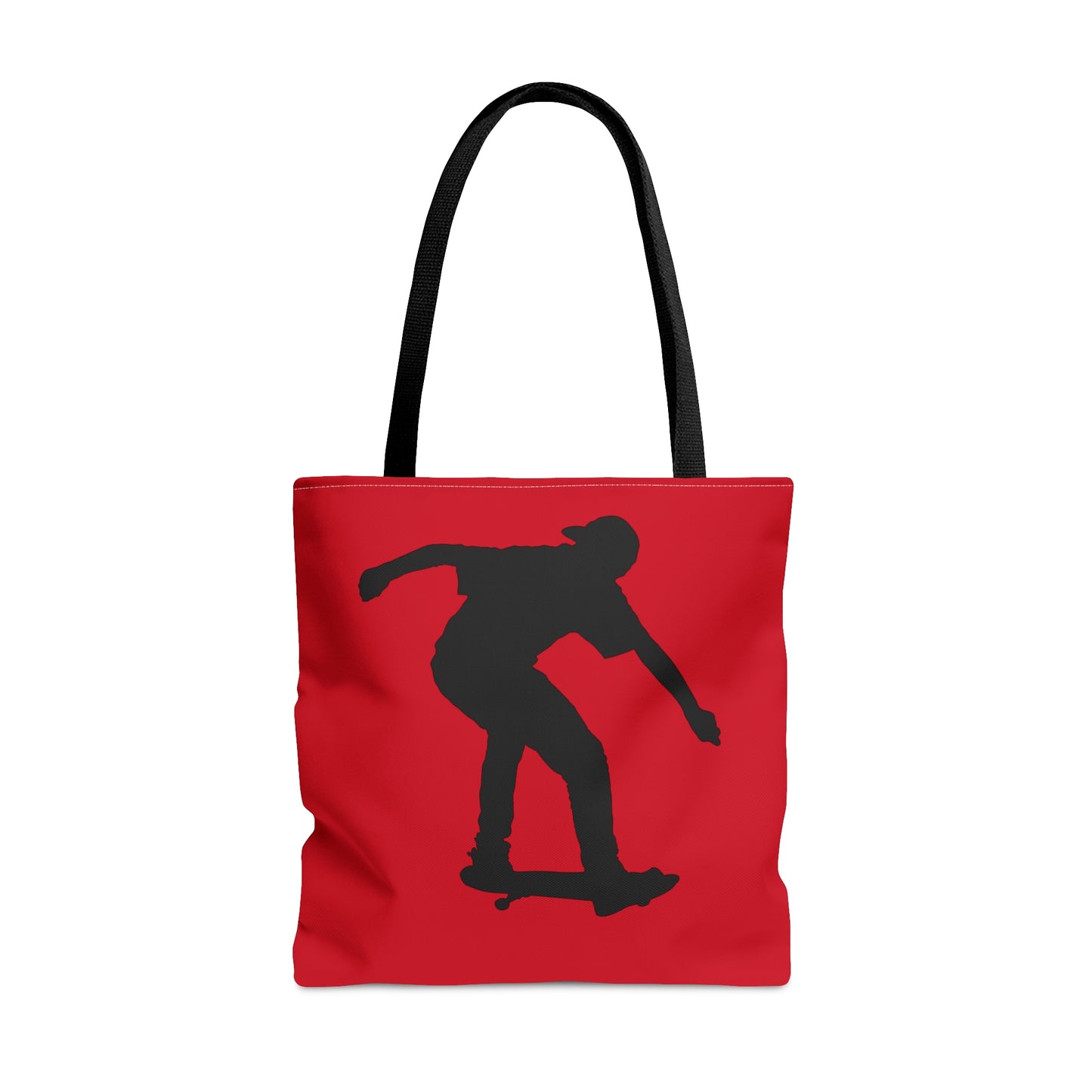 Tote Bag: Skateboarding Dark Red