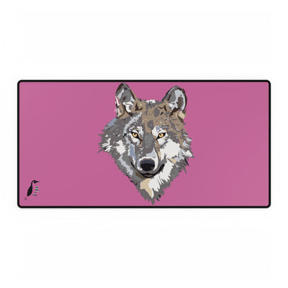 Desk Mats: Wolves Lite Pink