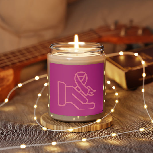Scented Candle, 9oz: Fight Cancer Pink