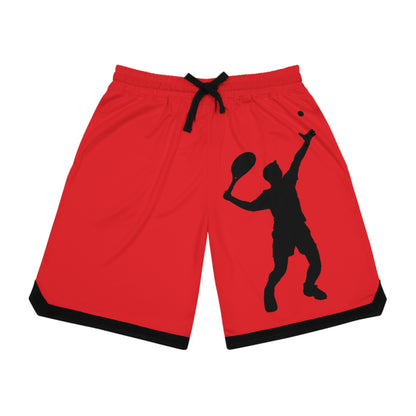 Basketball Rib Shorts: Tennis Red