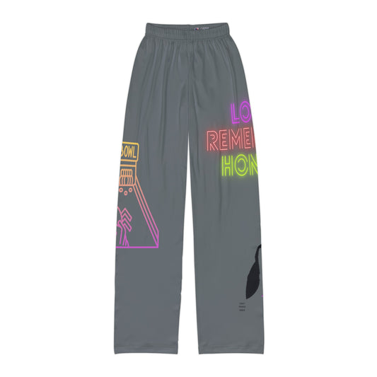Kids Pajama Pants: Bowling Dark Grey