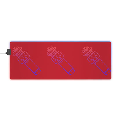 LED Gaming Mouse Pad: Music Dark Red