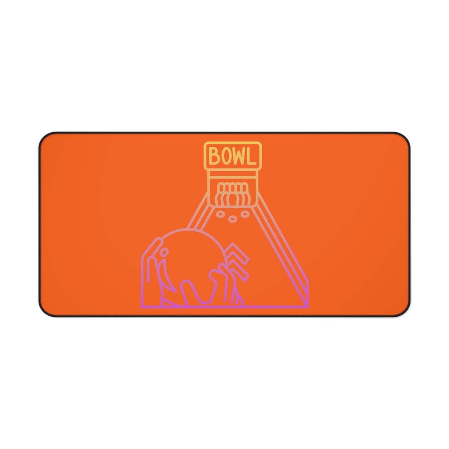 Desk Mat: Bowling Orange