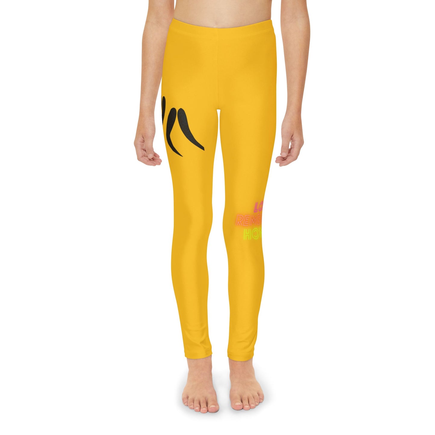 Youth Full-Length Leggings: Wrestling Yellow