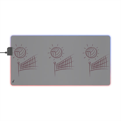 LED Gaming Mouse Pad: Volleyball Grey