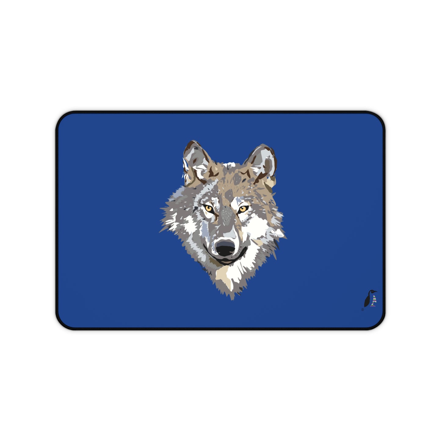 Desk Mat: Wolves Dark Blue