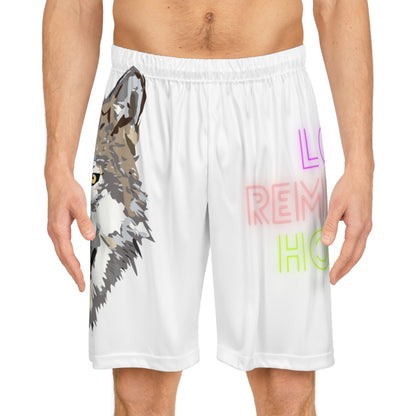 Basketball Shorts: Wolves White