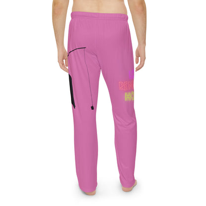 Men's Pajama Pants: Fishing Lite Pink