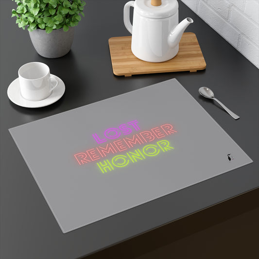 Placemat, 1pc: Lost Remember Honor Grey