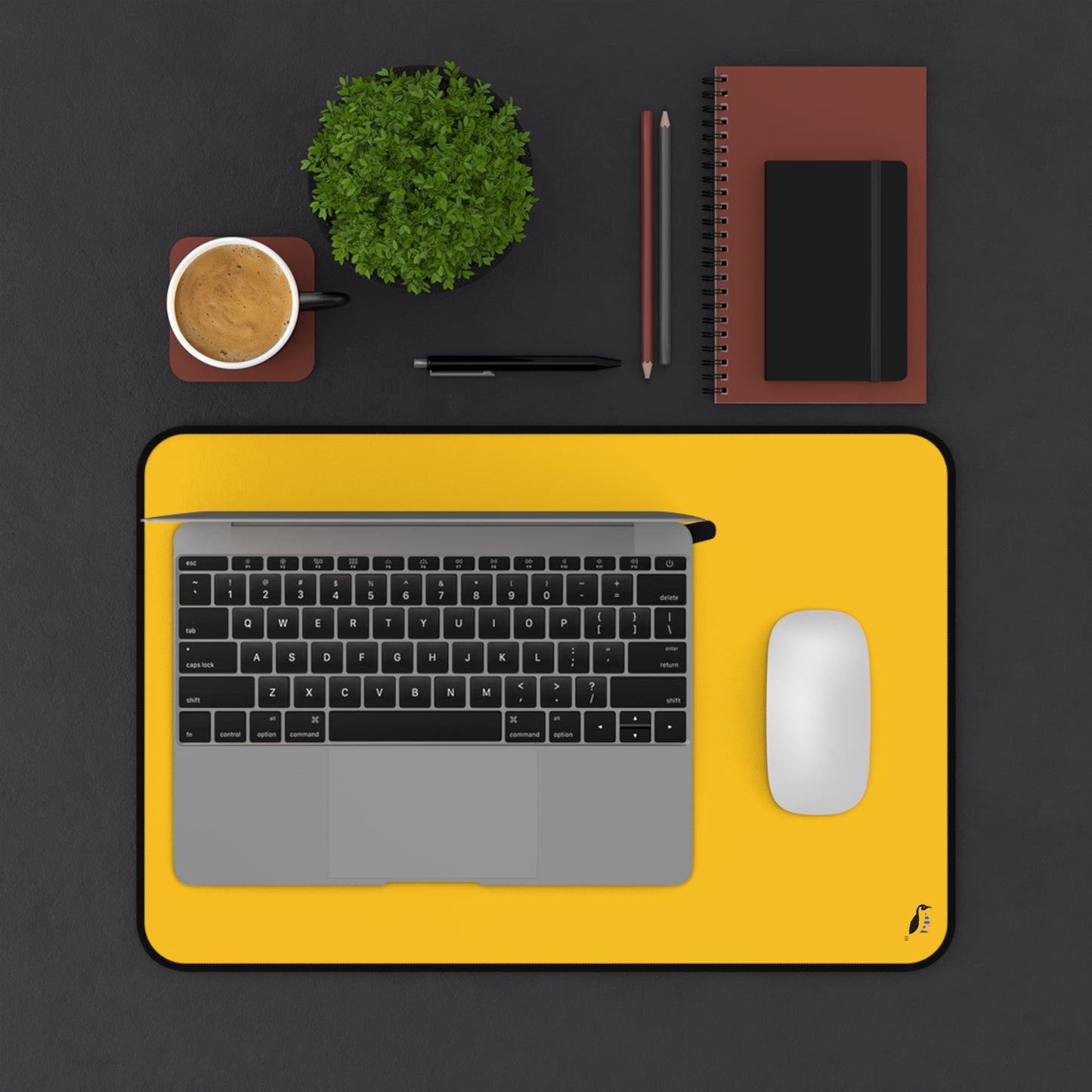 Desk Mat: Baseball Yellow