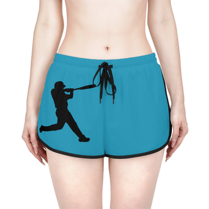 Women's Relaxed Shorts: Baseball Turquoise