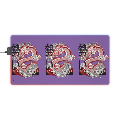 LED Gaming Mouse Pad: Dragons Lite Purple