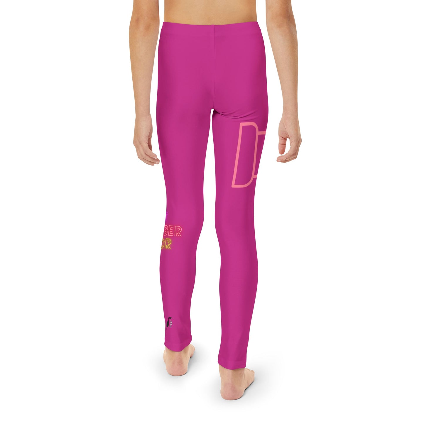 Youth Full-Length Leggings: Fight Cancer Pink