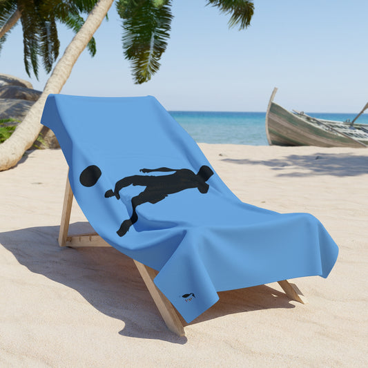 Beach Towel: Soccer Lite Blue