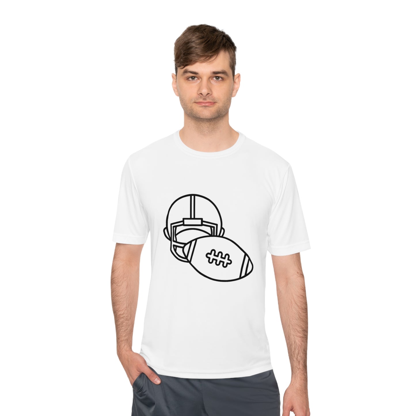 Moisture Wicking Tee: Football #1