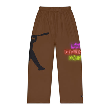 Women's Pajama Pants: Baseball Brown