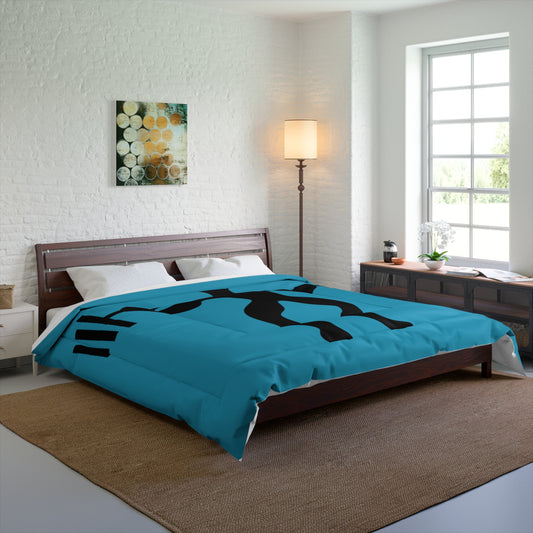 Comforter: Weightlifting Turquoise