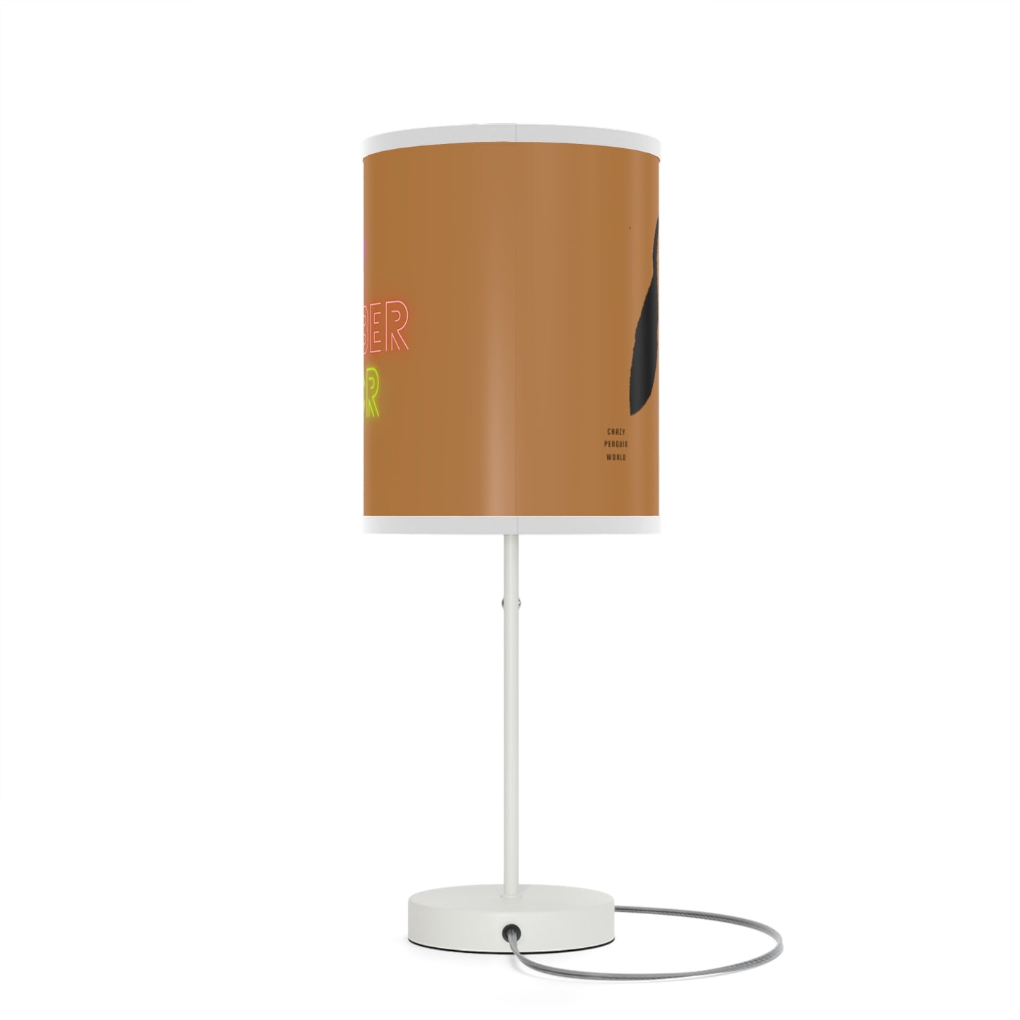 Lamp on a Stand, US|CA plug: Crazy Penguin World Logo Lite Brown