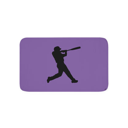 Memory Foam Bath Mat: Baseball Lite Purple