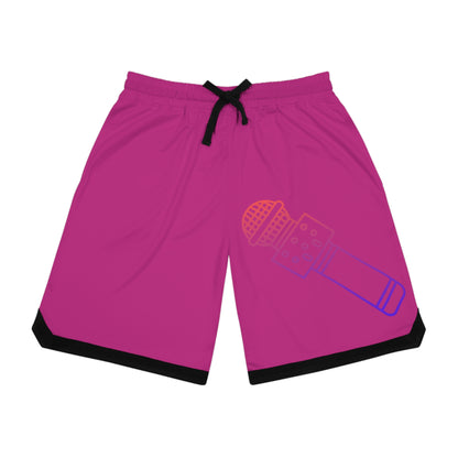 Basketball Rib Shorts: Music Pink