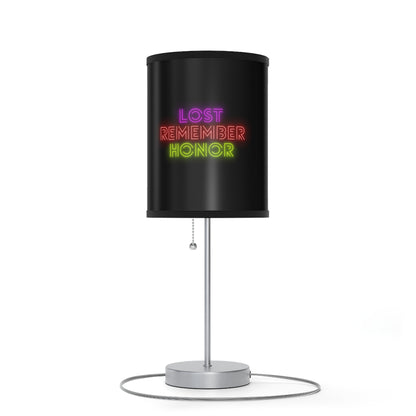 Lamp on a Stand, US|CA plug: LGBTQ Pride Black 