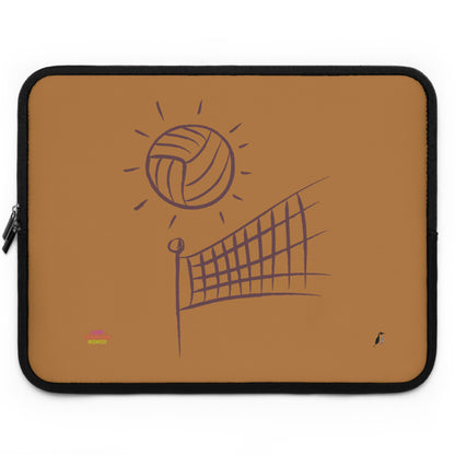 Laptop Sleeve: Volleyball Lite Brown