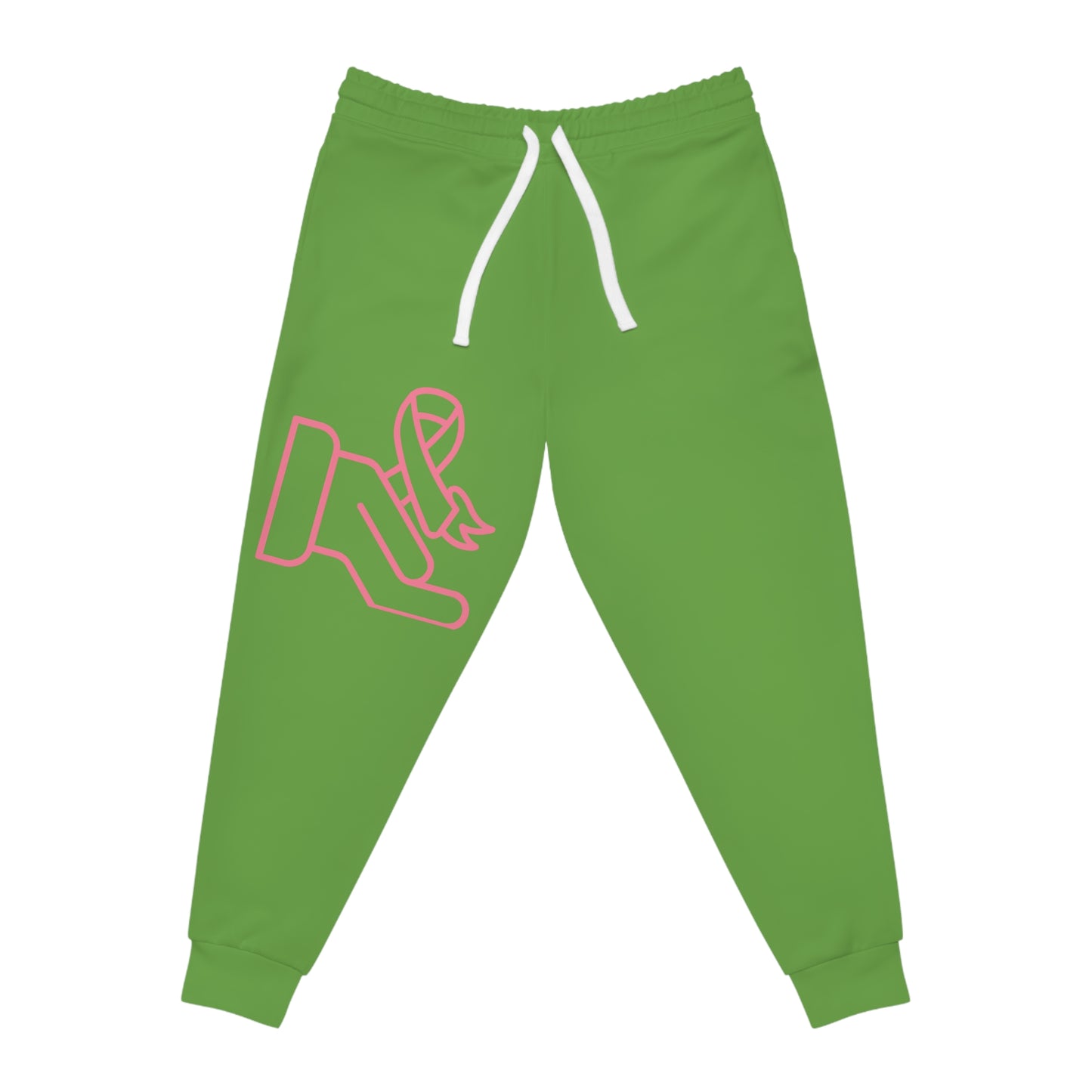 Athletic Joggers: Fight Cancer Green