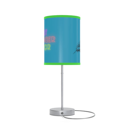 Lamp on a Stand, US|CA plug: Writing Turquoise 