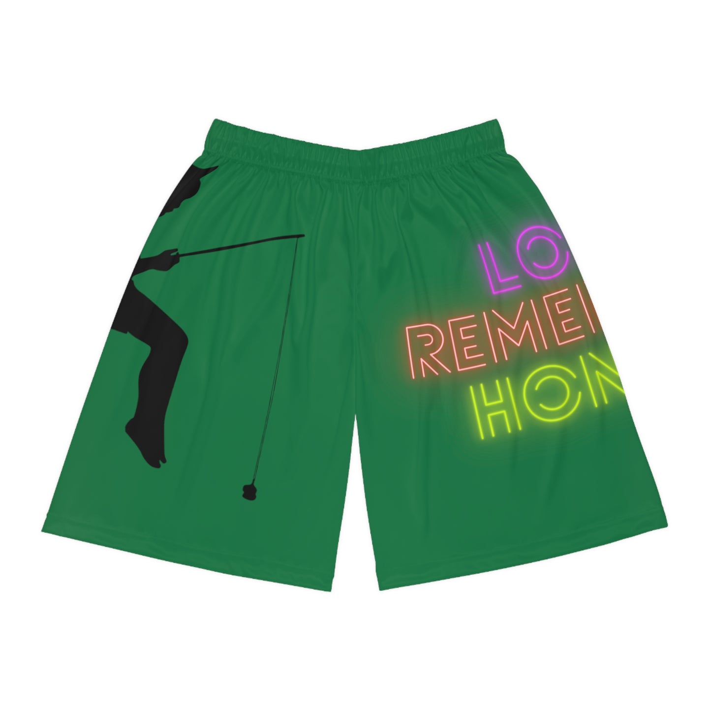 Basketball Shorts: Fishing Dark Green