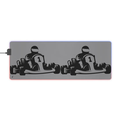 LED Gaming Mouse Pad: Racing Grey