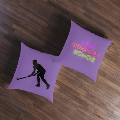 Tufted Floor Pillow, Square: Hockey Lite Purple