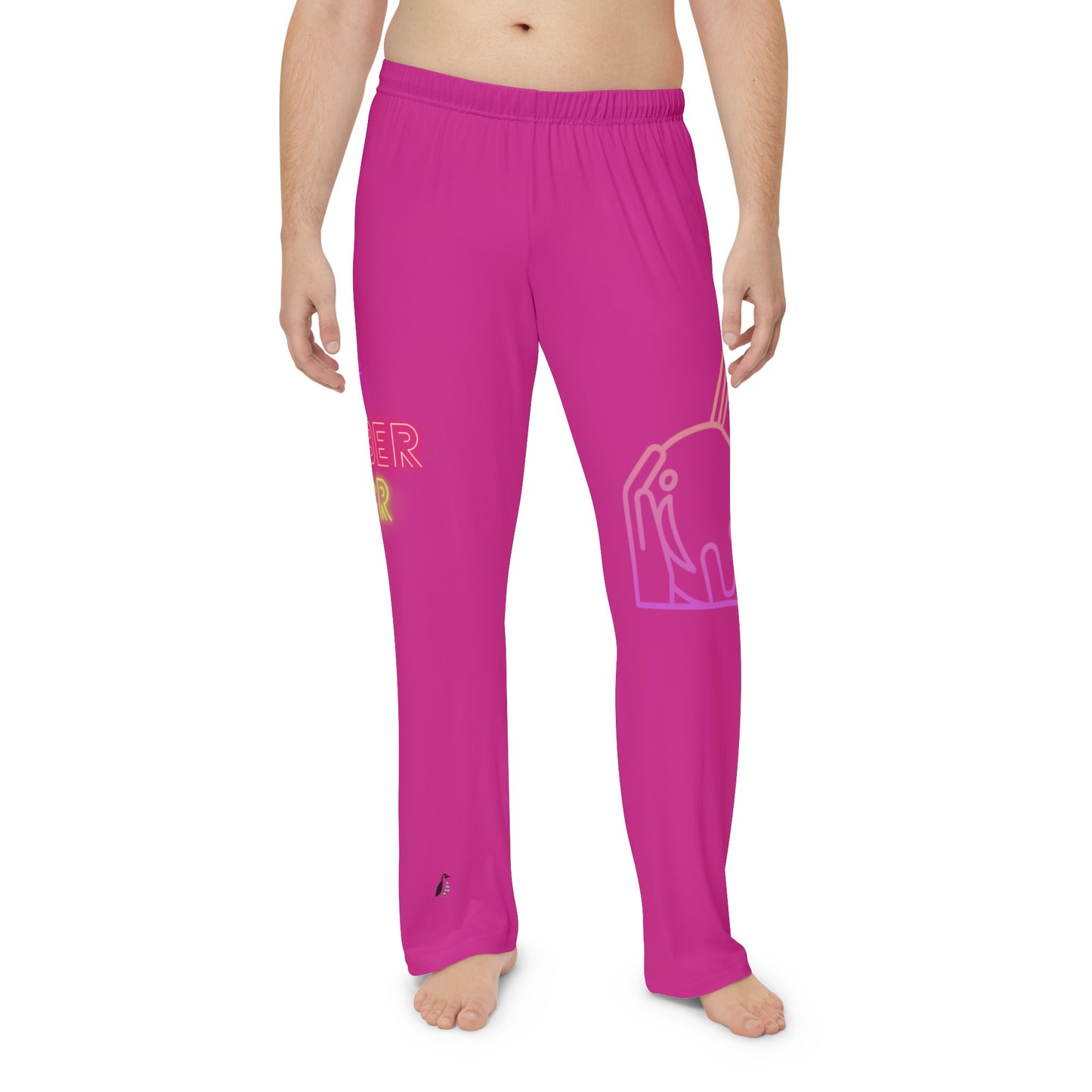 Men's Pajama Pants: Bowling Pink