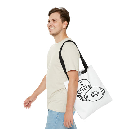 Tote Bag: Football White