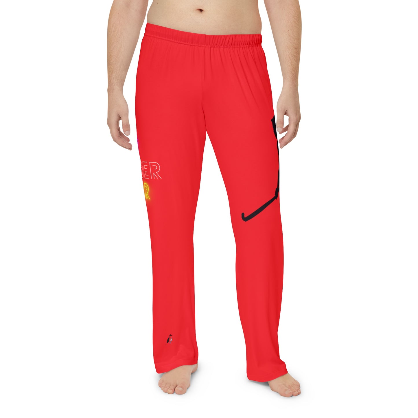 Men's Pajama Pants: Hockey Red