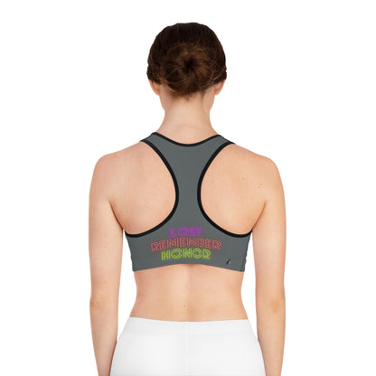 Sports Bra: LGBTQ Pride Dark Grey