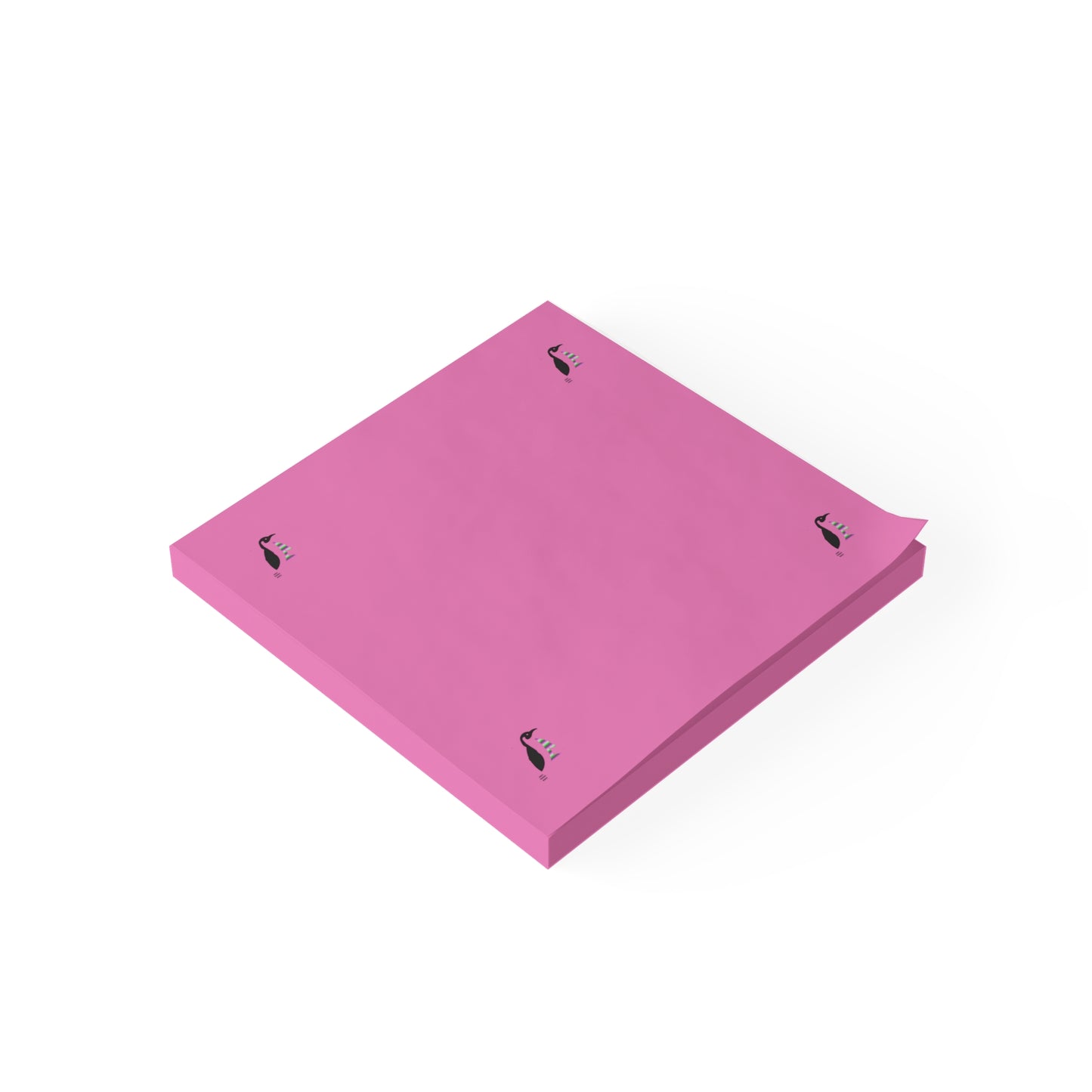 Post-it® Note Pads: Crazy Penguin World Logo Lite Pink